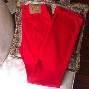 Escada straight leg red jeans